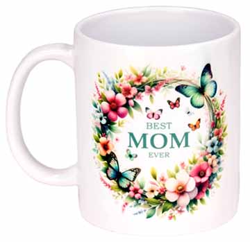 Ceramic Mug with Best Mom view 3