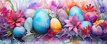 Ceramic Mug With Easter Eggs and Flowers view 4