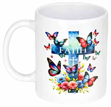 Ceramic Mug with Faith view 3