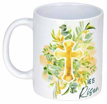 Ceramic Mug with He Is Risen view 3