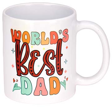 Ceramic Mug with World's Best Dad