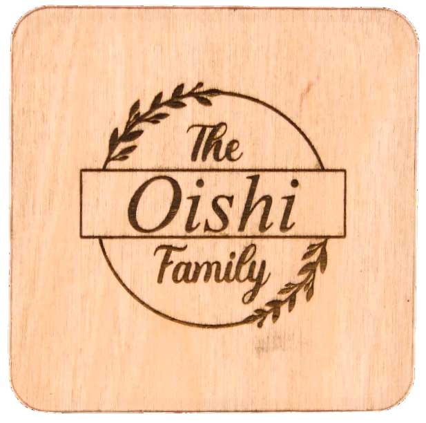 birch laser engraved coasters