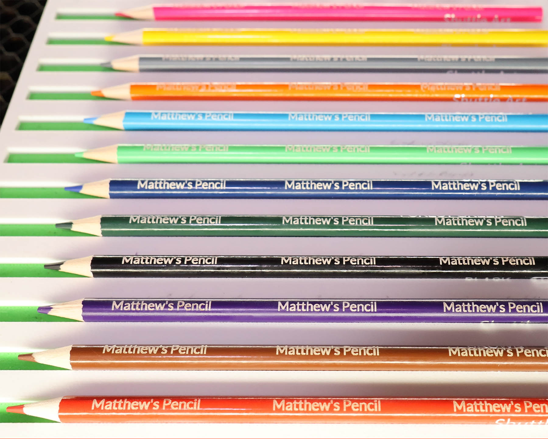 Laser Engraved Pencil Crayons